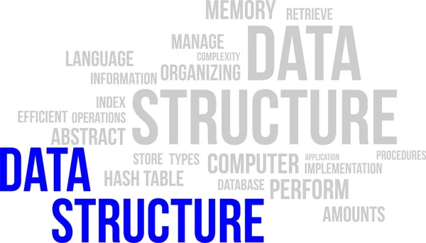 Word cloud - struttura dei dati — Vettoriale Stock