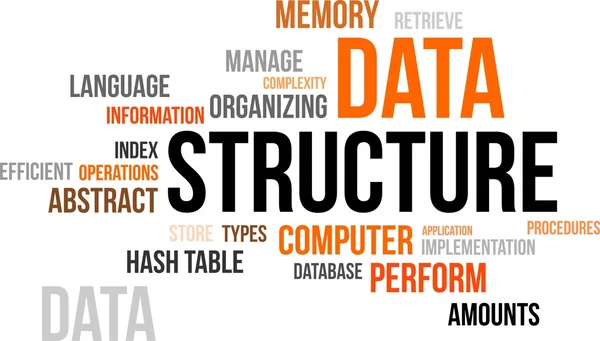 Word cloud - datastruktur — Stock vektor