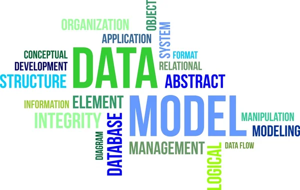 Nube de palabras - modelo de datos — Archivo Imágenes Vectoriales