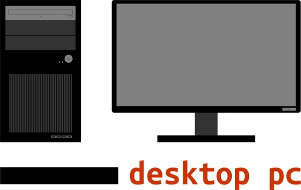 Vecteur - ordinateur de bureau — Image vectorielle