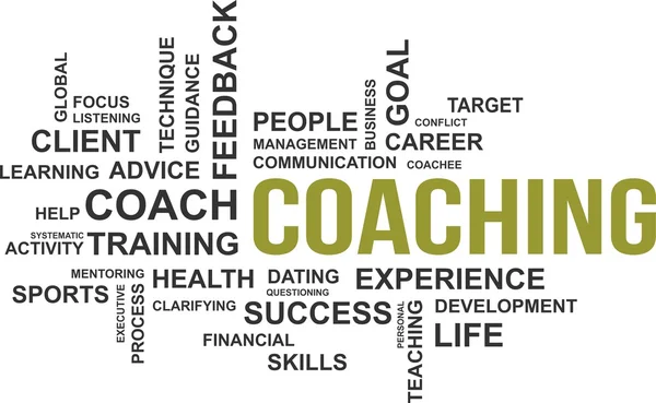 Word cloud - coaching — Stock vektor