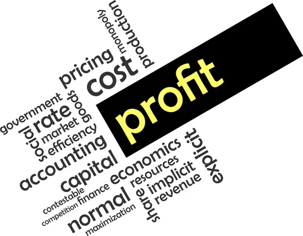 Word cloud - profitto — Vettoriale Stock