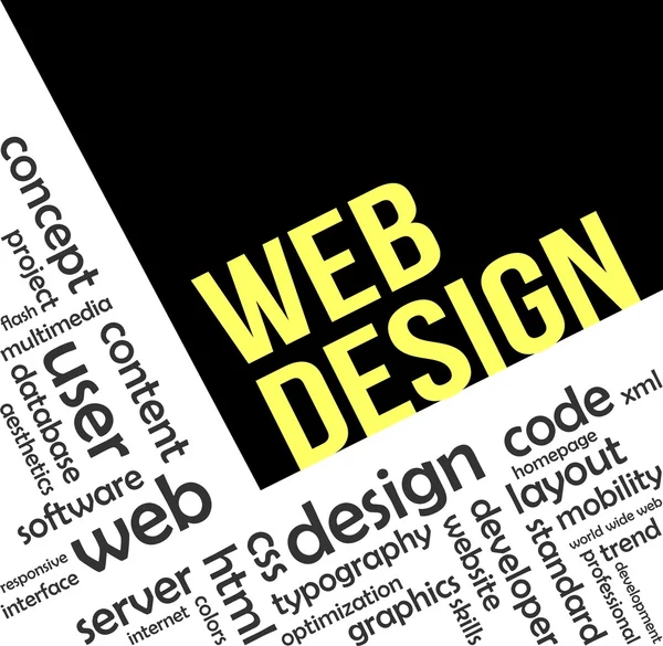 Nuvem de palavras - design web — Vetor de Stock