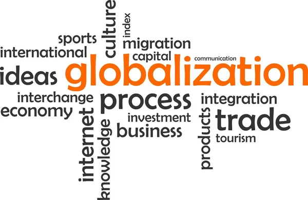 Nube de palabras - globalización — Archivo Imágenes Vectoriales