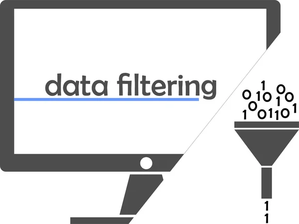 Vektör - verilere filtre uygulama — Stok Vektör