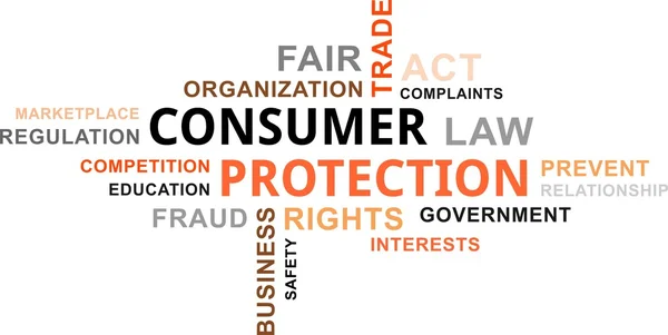 Word cloud - consumer protection — Stock Vector