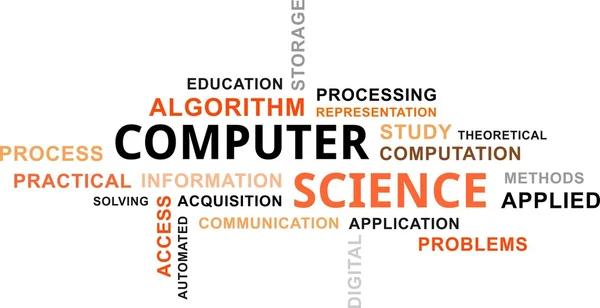 Word cloud - computer science — Stock Vector