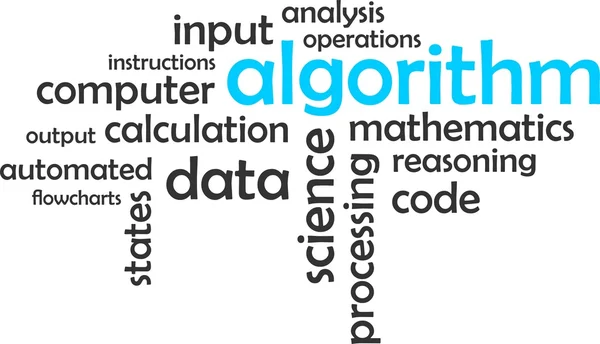 Word cloud - algorithme — Image vectorielle