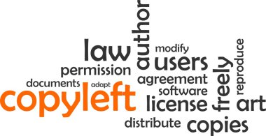 kelime bulutu - copyleft
