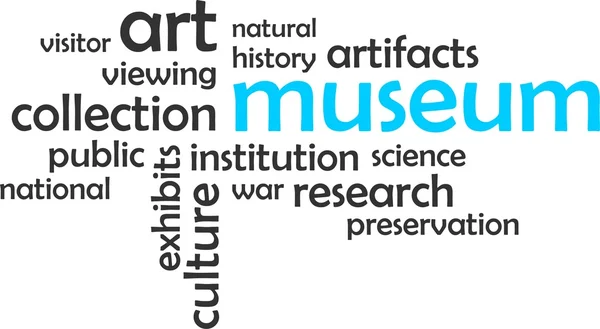 Word cloud - museum — Stock vektor