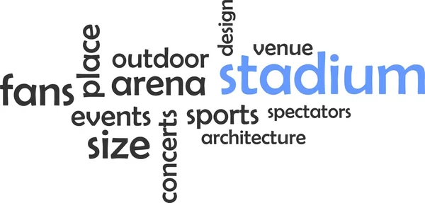 Word cloud - stadium — Stock vektor