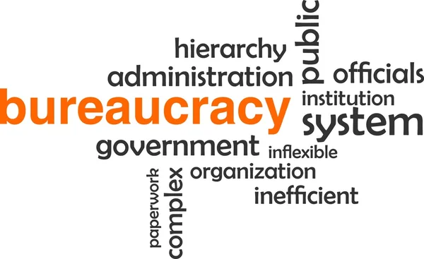 Cloud mot - bureaucratie — Image vectorielle