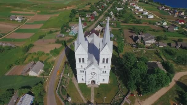 Majestic white Church of the Heart of Jesus. — стокове відео