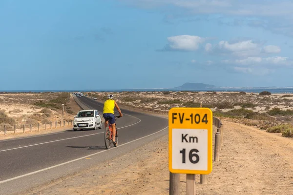 Corralejo Fuerteventura Španělsko 2020 Října Signál Přírodním Parku Dunas Corralejo — Stock fotografie