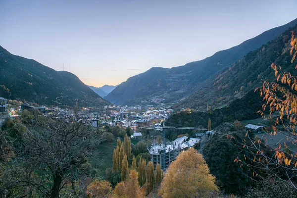 Stadtbild Von Encamp Andorra Herbst — Stockfoto