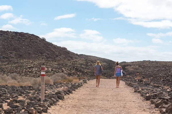 Isla Lobos Fuerteventura Spanien 2020 Oktober Touristen Die Sommer 2020 — Stockfoto