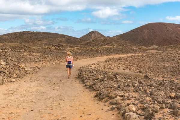 Corralejo Fuerteventura Spanien September 2020 Tourist Auf Der Isla Lobos — Stockfoto