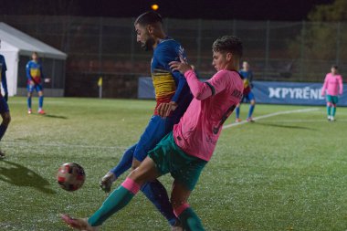 EnCAMP, ANDORRA: 2020 Kasım 7: SEGUNDA BÖLGESİ B GRUPO 3 FC ANDORRA 1 - 1 FC BARCELONA B BÖLGESİNDE İÇİN ÇEKİM