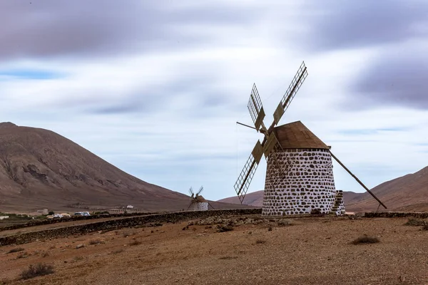 Windmühlen Auf Der Insel Fuerteventura Spanien — Stockfoto