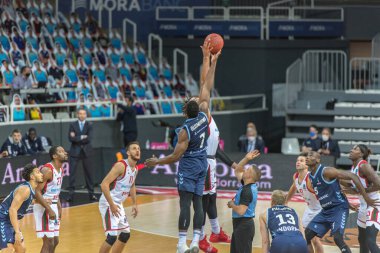 Andorra La Vella, Andorra: 9 Aralık 2020: Andorra 'da oynanan Eurocup Maçı' nda Andorra 100 'e karşı 106 Lokomotiv Kuban.