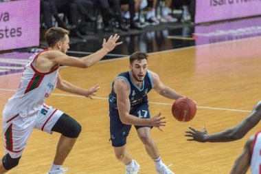 Andorra La Vella, Andorra: 9 Aralık 2020: Andorra 'da oynanan Eurocup Maçı' nda Andorra 100 'e karşı 106 Lokomotiv Kuban.