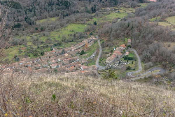 Castelo Cátaro Montsegur Ariege Occitanie Sul França — Fotografia de Stock