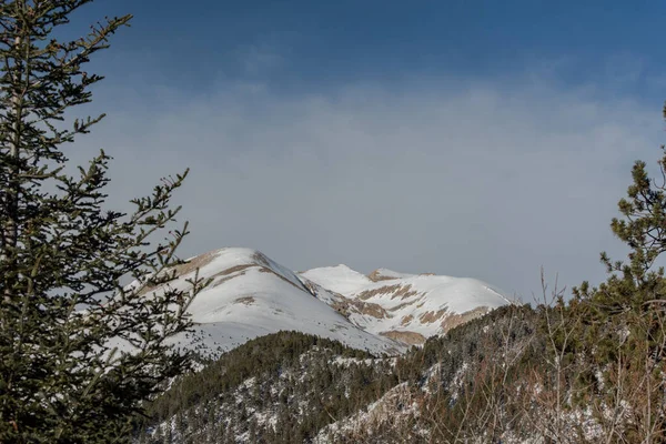 Berge Den Pyrenäen Andorra Winter Mit Viel Schnee — Stockfoto