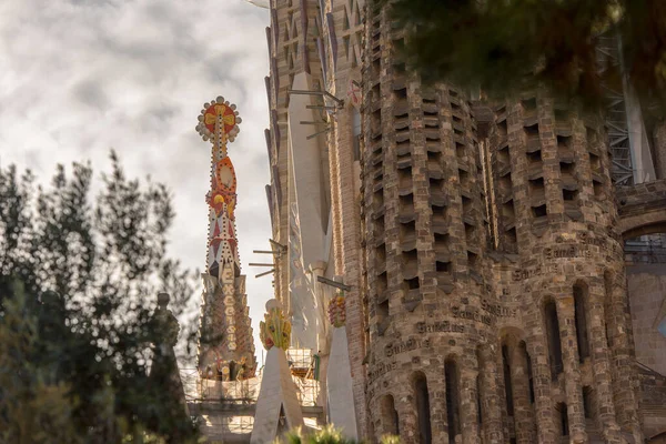 Barcelona Espanha Dezembro 2020 Basílica Igreja Expiatória Sagrada Família Conhecida — Fotografia de Stock