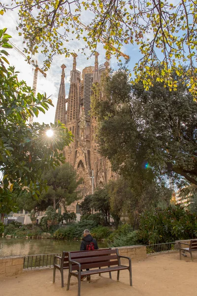 Barcelona Španělsko Prosince 2020 Lidé Basicily Církve Svaté Rodiny Známé — Stock fotografie