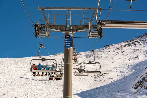 Pas Casa Andorra January 2021 Sunny Day Pyrenees Grandvalira Ski — 图库照片