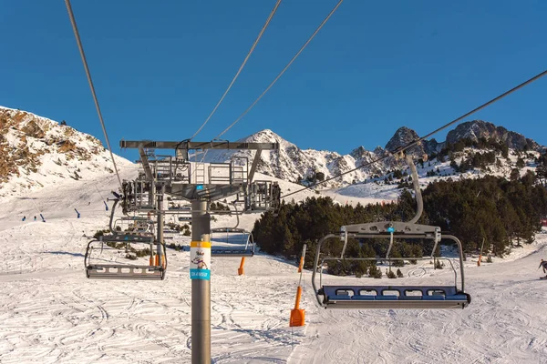 Pas Casa Andorra January 2021 Sunny Day Pyrenees Grandvalira Ski — Stockfoto