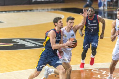 Andorra la Vella, Andorra: 2021 January 4: Oriol Pauli in action in the Endesa ACB League match between Mora Banc Andorra vs Real Madrid in 2021.