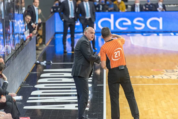 Andorra Vella Andorra 2021 January Pablo Lasso Coach Action Endesa — Stockfoto