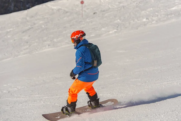 Grandvalira Andorra 2021 Januari Jongeman Skiën Pyreneeën Het Grandvalira Skigebied — Stockfoto