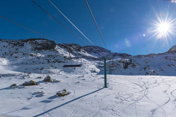 Ordino Arcalis Dalla Stazione Pirenei Grandvalira Nell Inverno 2021 — Foto Stock