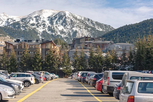 Tarter Andorra 2021 Febraury Paking Int Covid19 Veces Grandvalira Estación —  Fotos de Stock