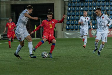 Andorra La Vella, Andorra: 2021 Mart: Alex Martinez ve Katar 2022 Dünya Kupası eleme karşılaşması.