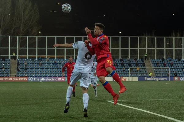 Andorra La Vella, Andorra: 2021 Mart: Cucu ve Katar 2022 Dünya Kupası eleme karşılaşmasında.