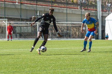 Encamp, Andorra: 2021 Nisan 04: Andorra FC Andorra ile Ibiza arasında oynanan 2. Lig B karşılaşmasında 4 Nisan 2021 tarihinde Encamp, Andorra 'da oynanmıştır.