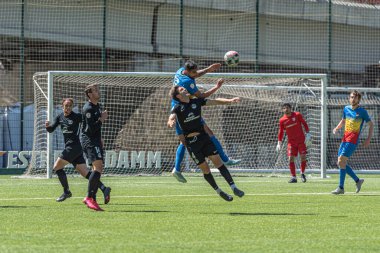 Encamp, Andorra: 2021 Nisan 04: Golard IBZ, 4 Nisan 2021 tarihinde Andorra, Andorra 'da bulunan Prada de Moles Stadyumu' nda FC Andorra ve Ibiza arasında oynanan İkinci Lig B maçında oynamaktadır.