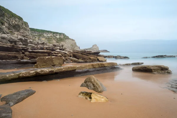 Güzel Sahil Langre Cantabria Spanya — Stok fotoğraf