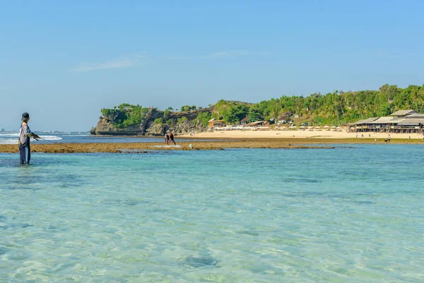 Balangan Beach Bali Indonesia 2018 April Fisherman Beach Balangan Beach — Stock Photo, Image