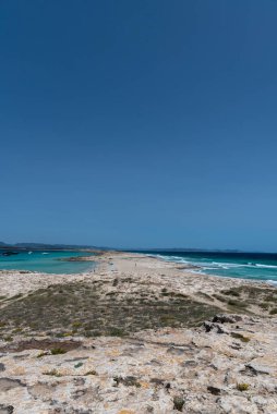 Formentera 'daki Illetes plajı, İspanya' daki Balear Adaları.