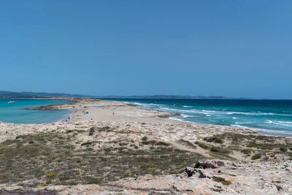 Praia Ses Illetes Formentera Ilhas Baleares Espanha — Fotografia de Stock