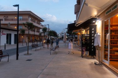 Es Pujols, Formentera, Spain : 2021 June 02 : Streets of Es Pujols in Formentera in the Balearic Islands in Spain in the summer of 2021.