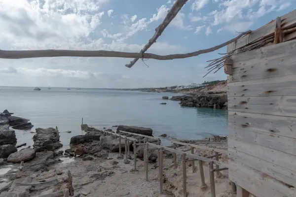 Formentera Strand Von Calo Mort Auf Den Balearen — Stockfoto
