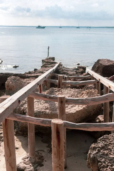 Formentera Strand Von Calo Mort Auf Den Balearen — Stockfoto