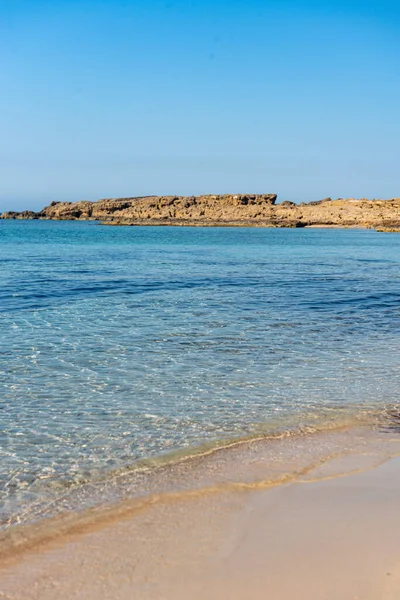 Prachtig Strand Met Transparant Water Het Eiland Formentera Spanje — Stockfoto