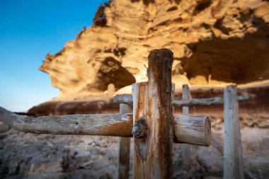 İspanya 'nın Balear Adalarındaki Formentera adasında Güzel Cala d en Baster.