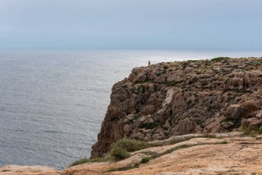 Cap de Barbaria, İspanya: 17 Haziran: İspanya 'nın Formentera adasındaki Cap de Barberia deniz fenerini gezen insanlar.